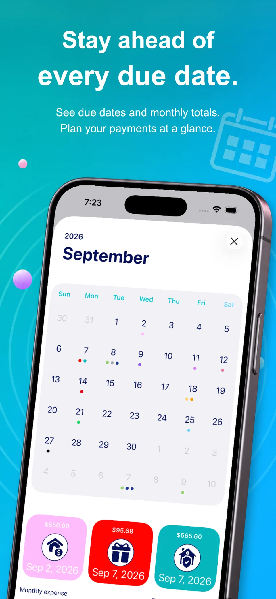Your household calendar.